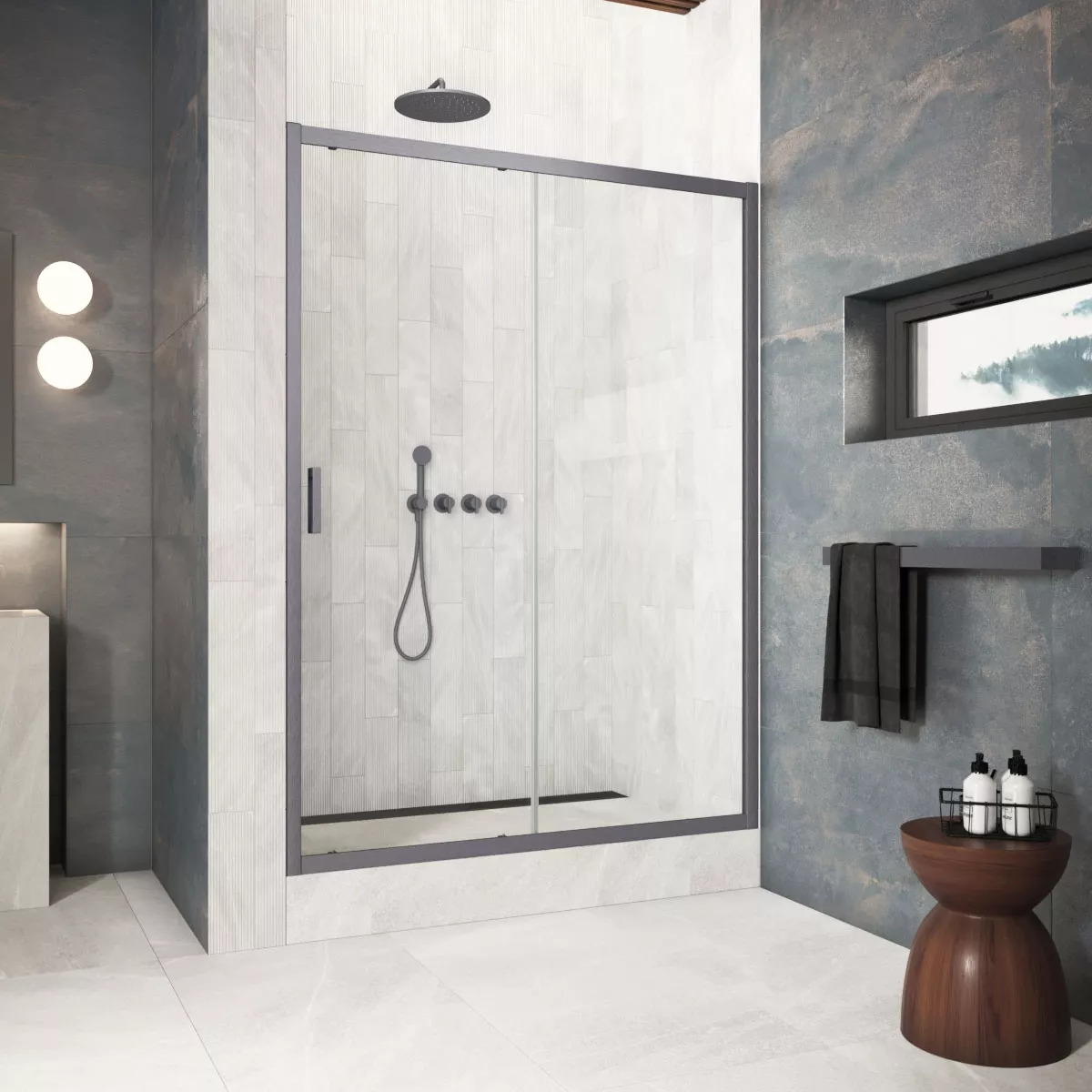 Двери в душевой проем