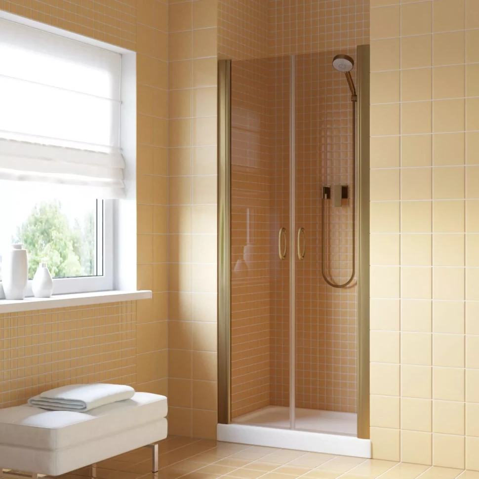 Дверь в душевую нишу Vegas-Glass E2P LUX 100 бронза