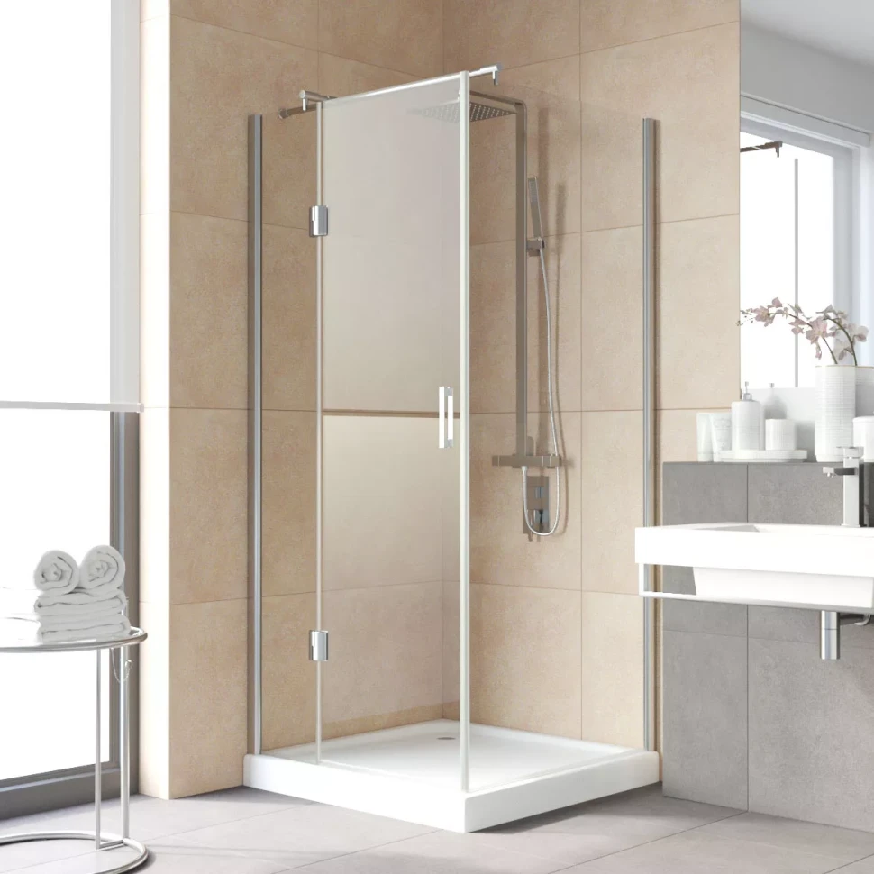 Душевой уголок Vegas-Glass AFP-Fis LUX 120x100 черный матовый