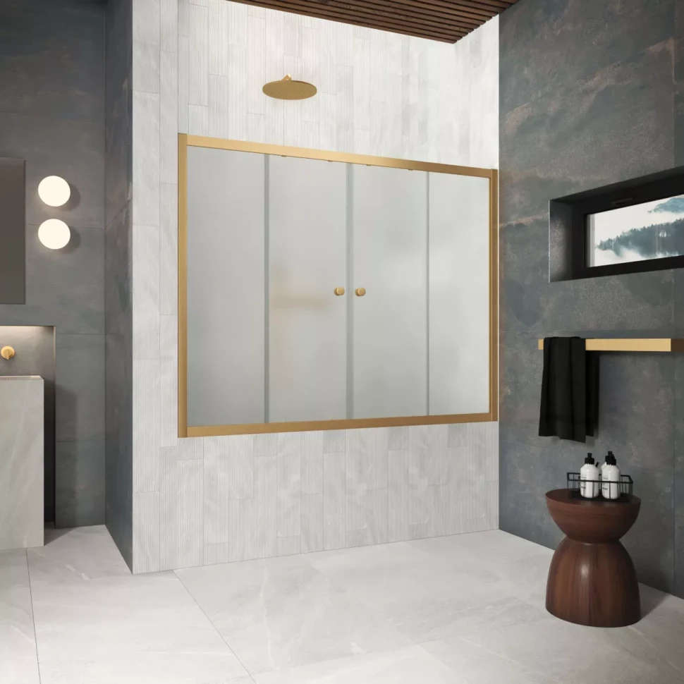 Шторки на ванну Z2V Protec 185 золото матовое