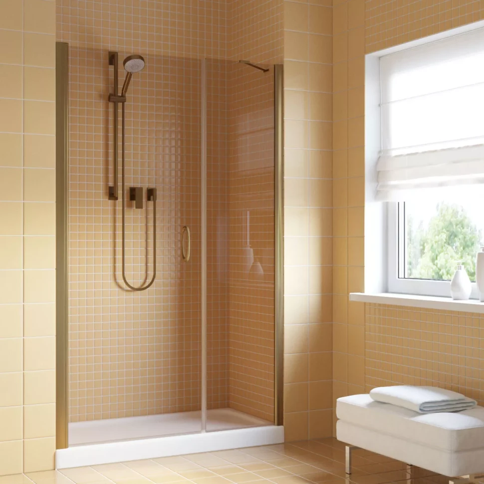 Душевая дверь в нишу Vegas-Glass EP-F-2 LUX 100 бронза