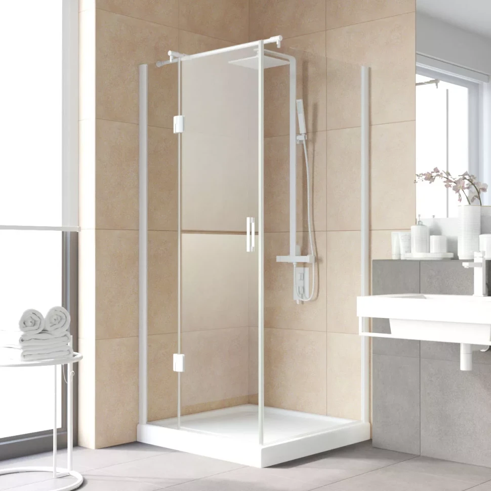 Душевой уголок Vegas-Glass AFP-Fis LUX 120x110 белый