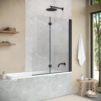 Шторки на ванну Vegas-Glass E2V NOVO 120 черный матовый