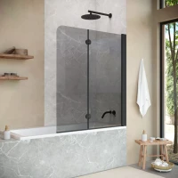 Шторки на ванну Vegas-Glass E2V NOVO 120 черный матовый