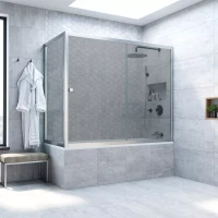 Шторки на ванну ZV+ZVF NOVO 180x90 матовый хром