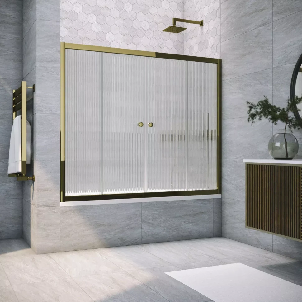 Шторки на ванну Vegas-Glass Z2V TUR NOVO 170 бронза