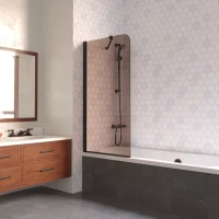 Ограждения на ванну Vegas-Glass EV LUX ST 76 черный матовый