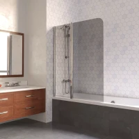 Шторки на ванну E2V LUX ST 115 глянцевый хром