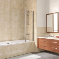 Шторки на ванну E2V LUX ST 115 глянцевый хром