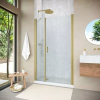 Душевая дверь Vegas-Glass EP-F-2 NOVO 120 h200 золото матовое