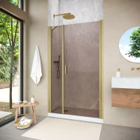 Душевая дверь Vegas-Glass EP-F-2 NOVO 120 h200 золото матовое