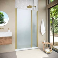 Душевая дверь Vegas-Glass EP-F-2 NOVO 120 h200 золото матовое