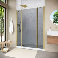 Душевая дверь Vegas-Glass EP-2F NOVO 175 h200 золото матовое