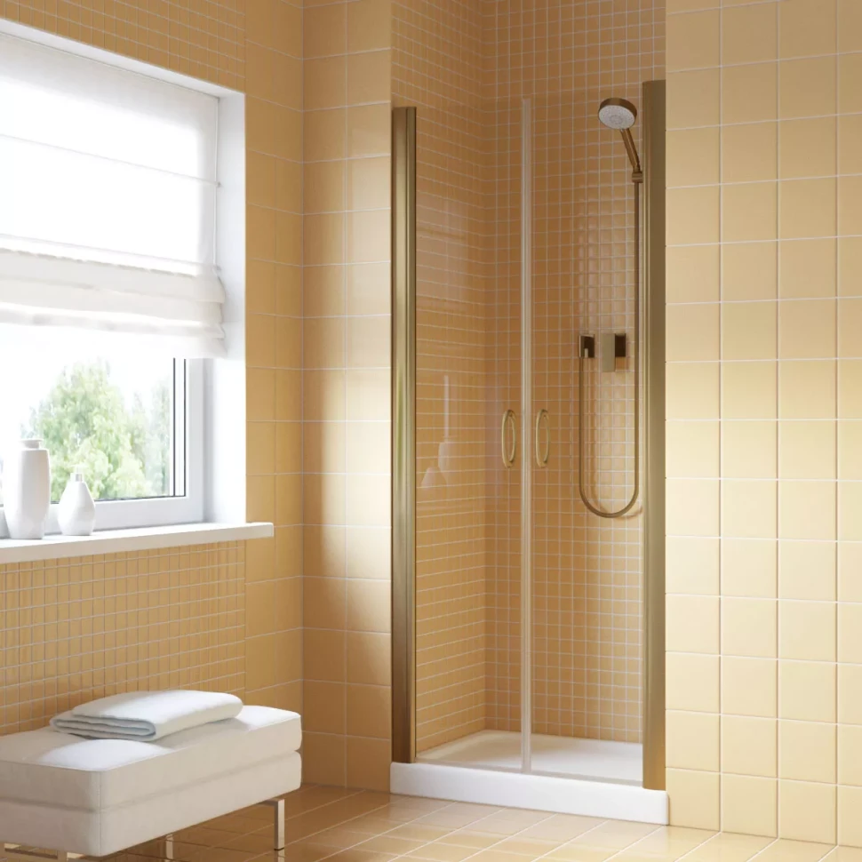 Дверь в душевую нишу Vegas-Glass E2P LUX 110 бронза