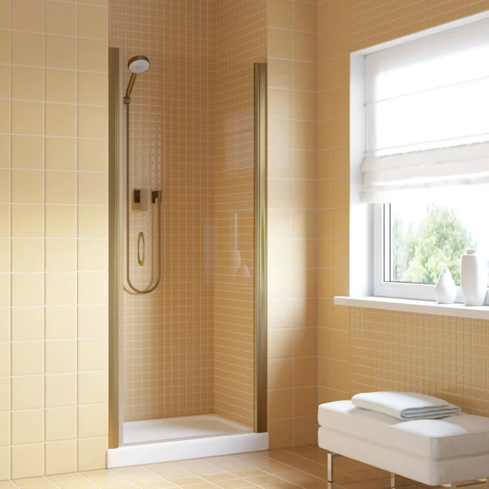 Дверь в душевую нишу Vegas-Glass EP LUX 95 бронза