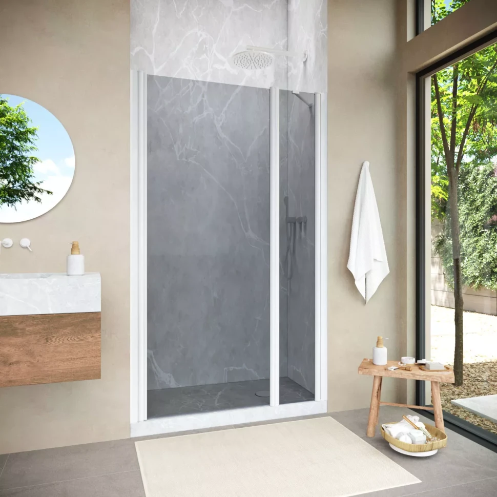 Душевая дверь Vegas-Glass EP-F-1 NOVO 120 h200 белый