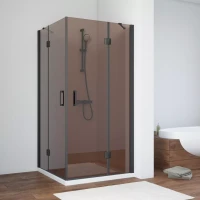 Душевой уголок Vegas-Glass AFA NOVO 110x110 черный матовый