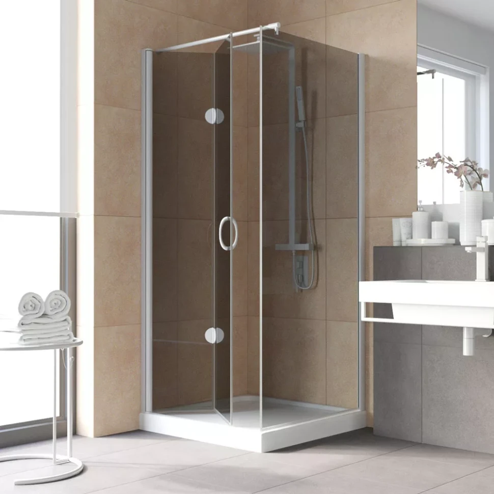 Душевой уголок Vegas-Glass GPS-Fis LUX 80x100 белый