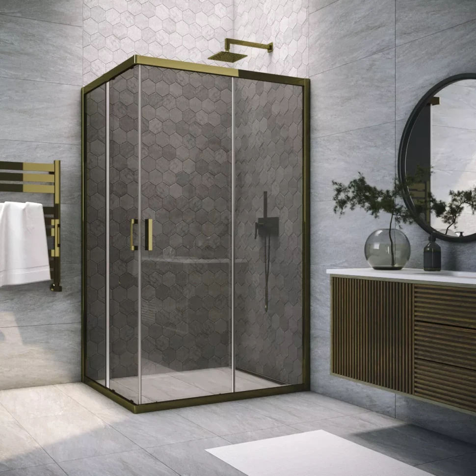 Душевой угол-ограждение Vegas-Glass ZA-F TUR NOVO 120x110 бронза