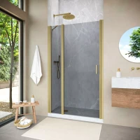 Душевая дверь Vegas-Glass EP-F-1 NOVO 120 h200 золото матовое