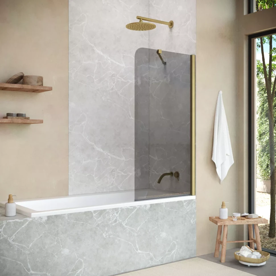 Шторки на ванну EV ST NOVO 60 золото матовое