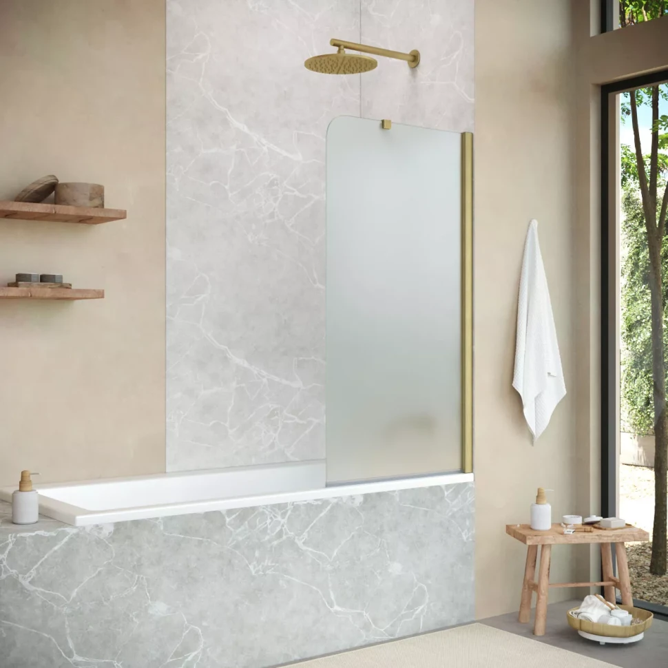 Шторки на ванну EV ST NOVO 60 золото матовое