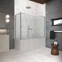 Шторки на ванну ZV+ZVF Protec 170x90 матовый хром