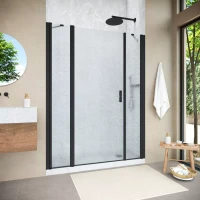 Душевая дверь Vegas-Glass EP-2F NOVO 175 h200 черный матовый