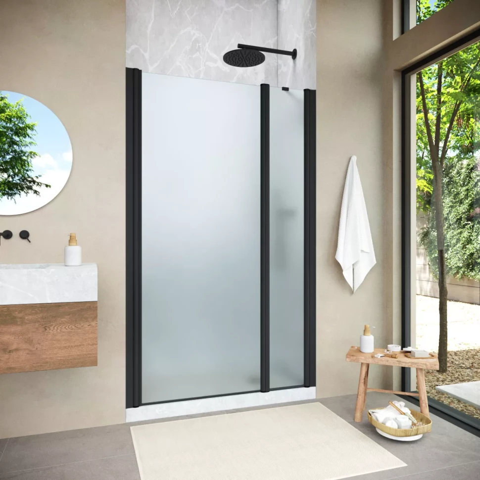 Душевая дверь Vegas-Glass EP-F-1 NOVO 120 h200 черный матовый