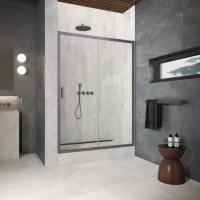 Двери в душевой проем ZP Protec 130 матовый хром