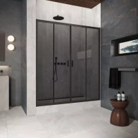Двери в душевой проем Z2P Protec 175 черный матовый