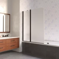 Шторки на ванну E2V LUX ST 125 черный матовый