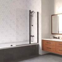 Шторки на ванну E2V LUX ST 125 черный матовый