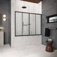 Шторки на ванну Z2V Protec 190 черный матовый