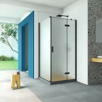 Душевой уголок Vegas-Glass AFP-Fis Retta 110x80 черный матовый