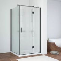 Душевой уголок Vegas-Glass AFP-Fis NOVO 110x100 черный матовый