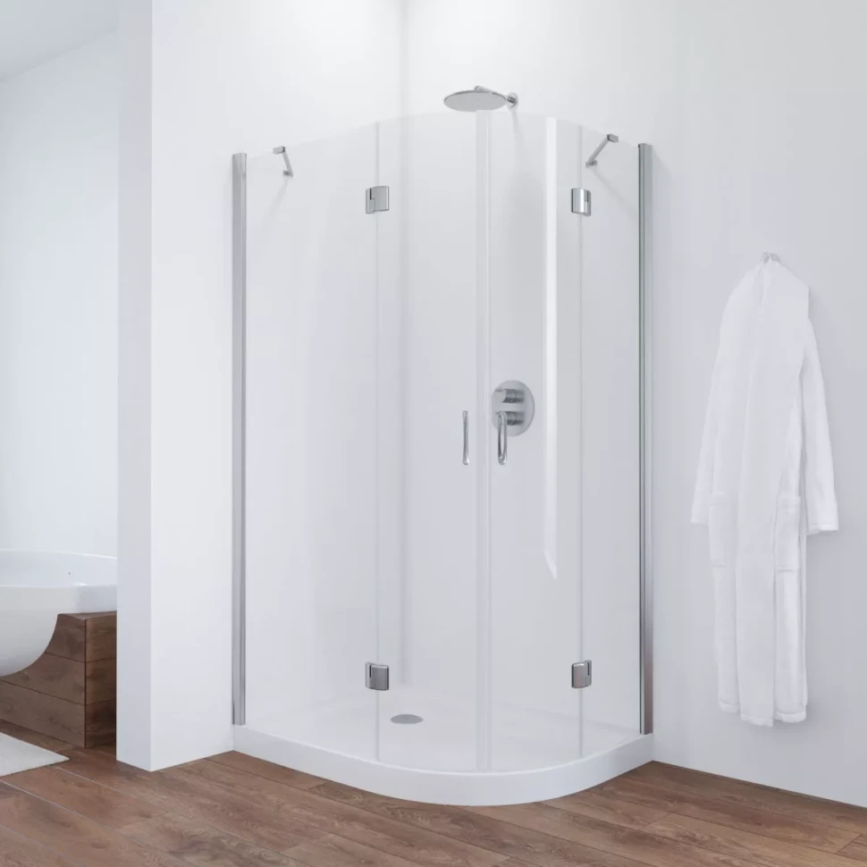 Угловые душевые ограждения с распашными дверями AFS-F NOVO 110x80 белый