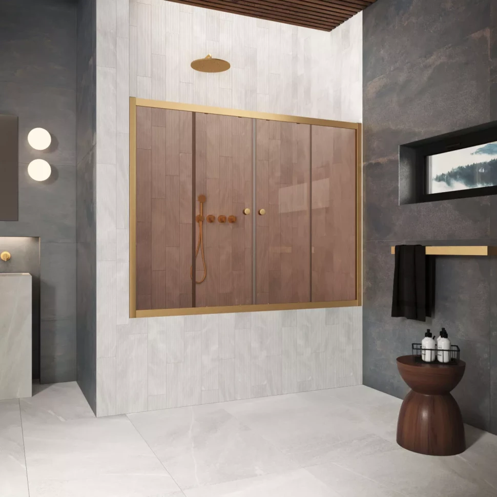 Шторки на ванну Z2V Protec 195 золото матовое