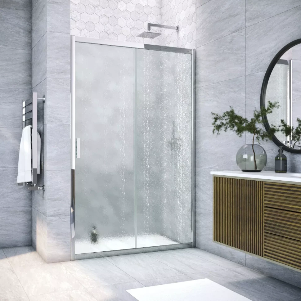 Душевая дверь в нишу Vegas-Glass ZP TUR NOVO 140 глянцевый хром