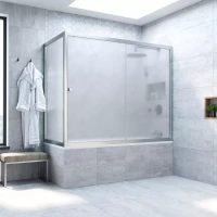 Шторки на ванну ZV+ZVF NOVO 190x80 матовый хром