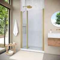 Душевая дверь Vegas-Glass EP-F-2 NOVO 175 h200 золото матовое