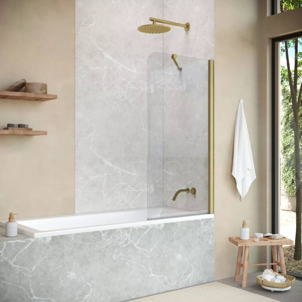 Шторки на ванну EV ST NOVO 70 золото матовое