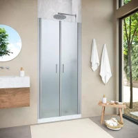 Душевая дверь в нишу Vegas-Glass E2P NOVO 90 h189 матовый хром