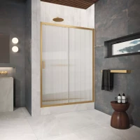 Двери в душевой проем ZP Protec 135 золото матовое