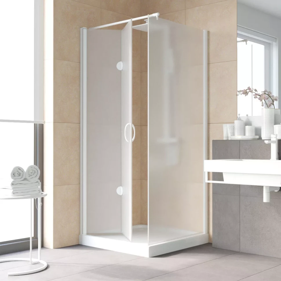 Душевой уголок Vegas-Glass GPS-Fis LUX 80x120 белый