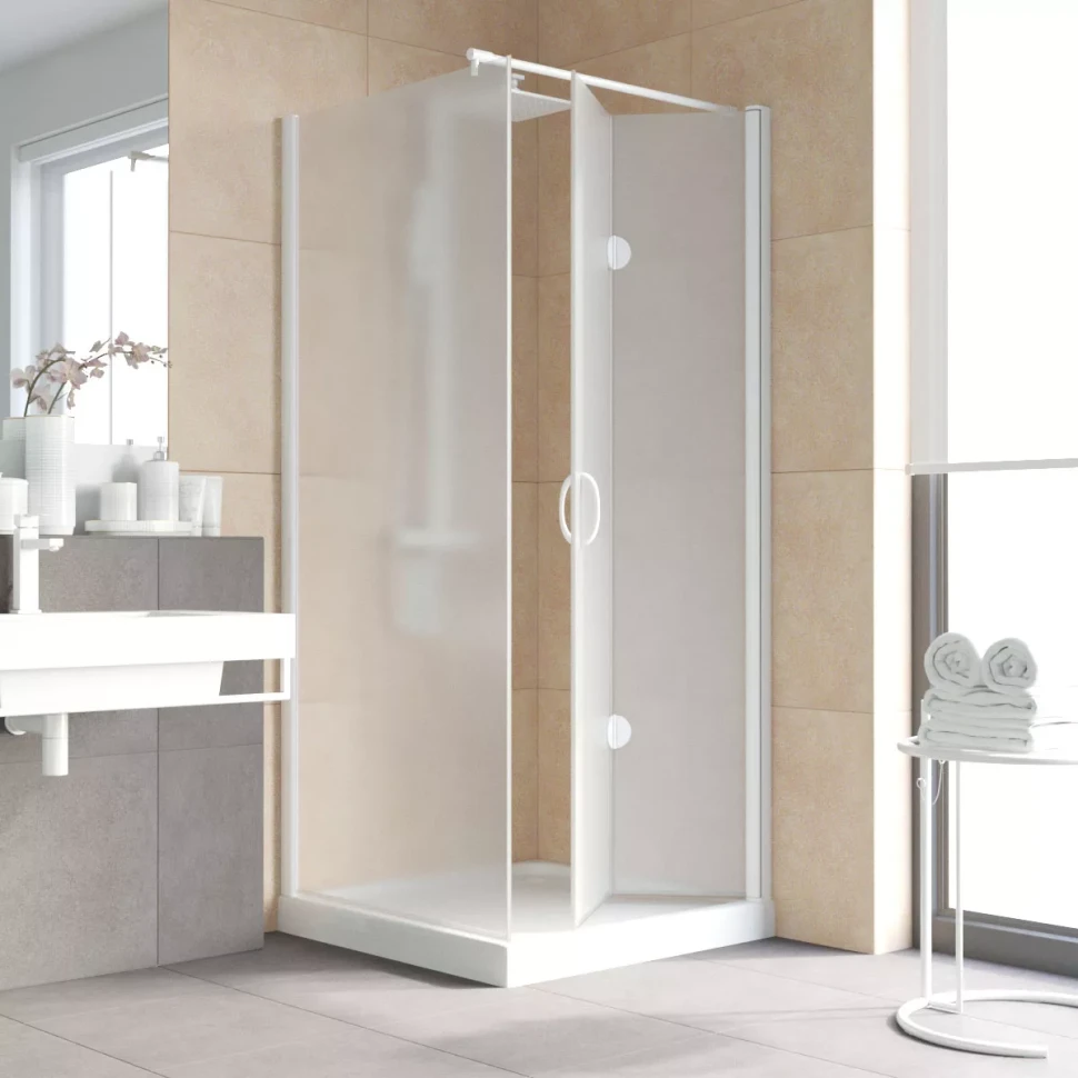 Душевой уголок Vegas-Glass GPS-Fis LUX 80x120 белый