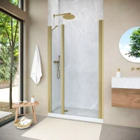 Душевая дверь Vegas-Glass EP-F-1 NOVO 125 h200 золото матовое