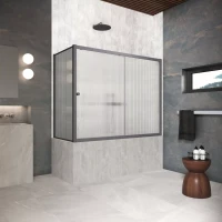 Шторки на ванну ZV+ZVF Protec 180x70 Тёмная оружейная сталь (GunMetal)