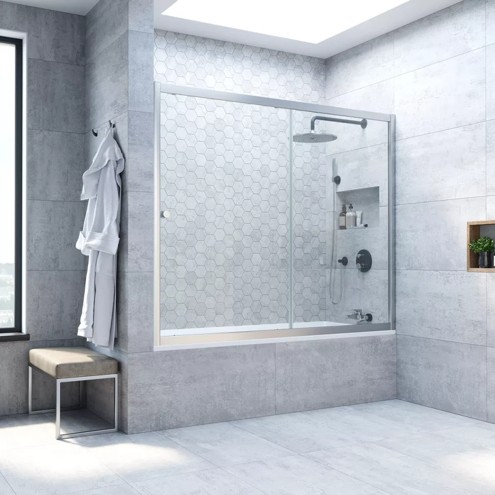 Ограждения на ванну Vegas-Glass ZV NOVO 160 матовый хром