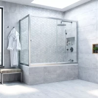 Шторки на ванну ZV+ZVF NOVO 190x85 матовый хром